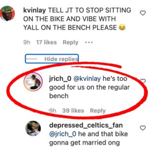 Josh Richardson takes jab at Jayson Tatum in instagram post