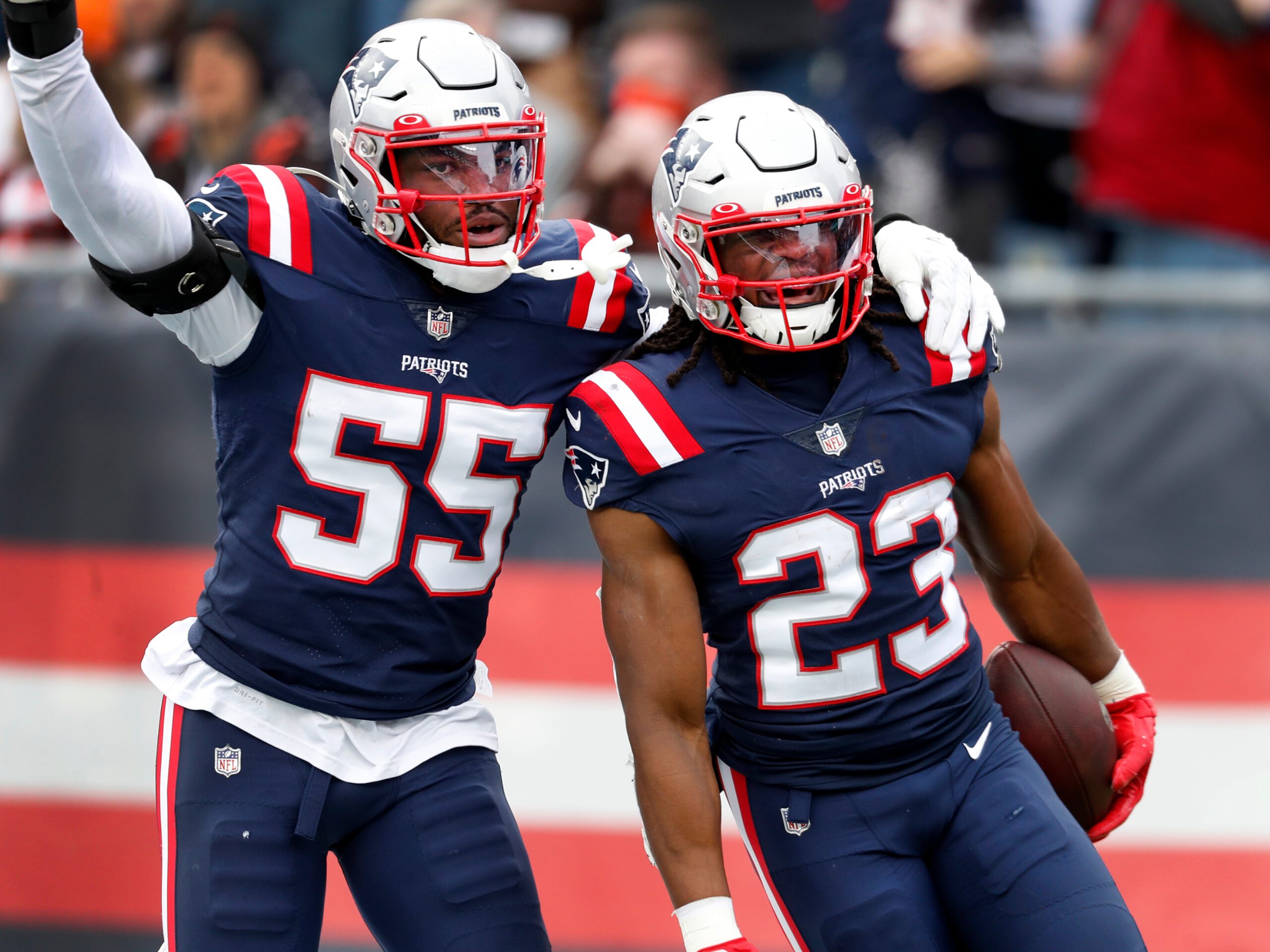 It looks like the Patriots are going with a rare uniform combination on  Sunday