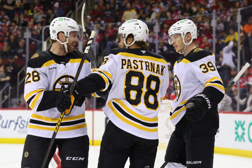 David Pastrnak, Morgan Geekie Hit Career Milestones in 7-2 Bruins Win Over Devils